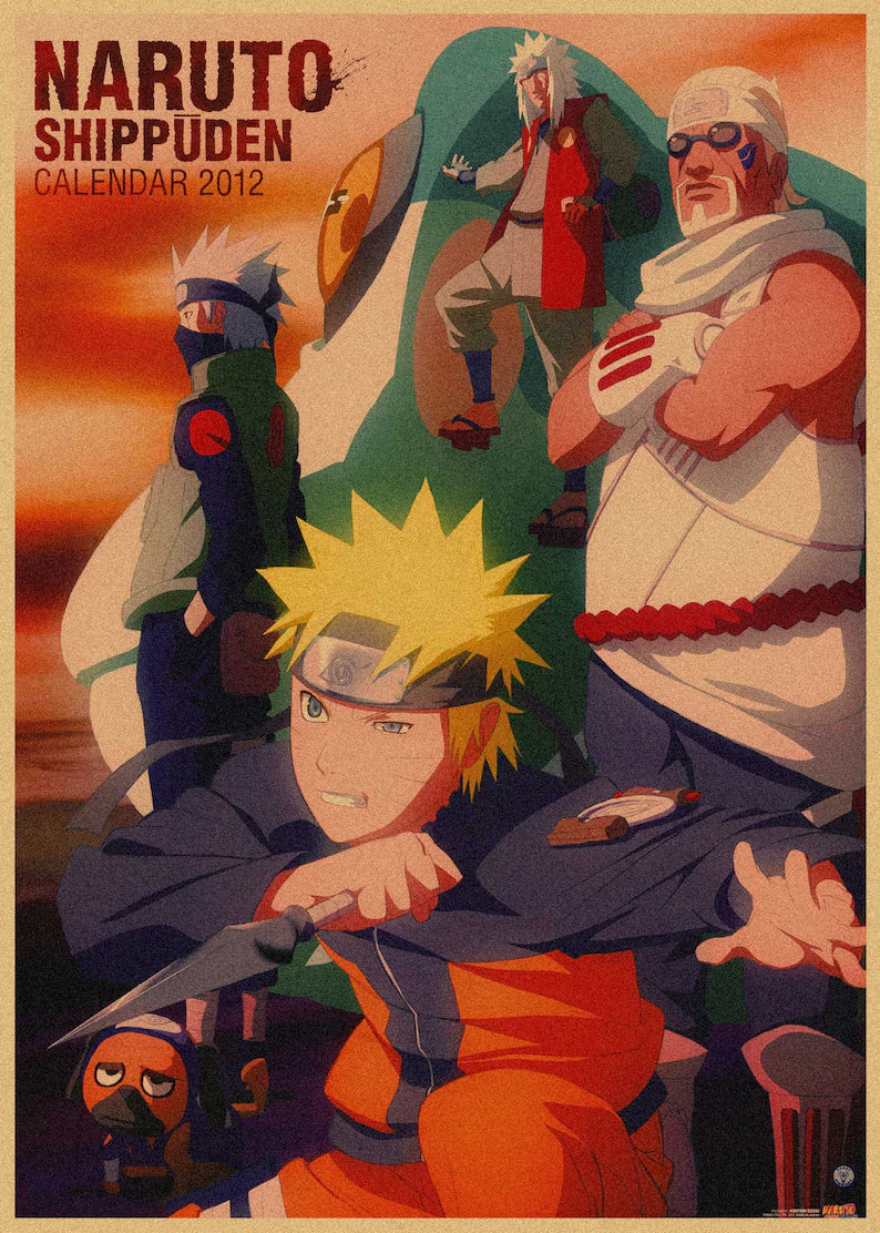 Naruto Retro Anime Kraft Paper Poster For Your Home Decor & Nostalgic Collector Lovers Gift