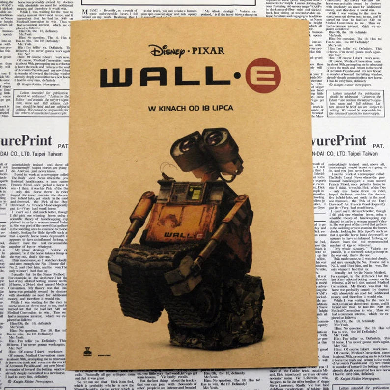 WALL-E Retro Kraft Paper Poster For Your Home Decor & Nostalgic Collector Lovers Gift