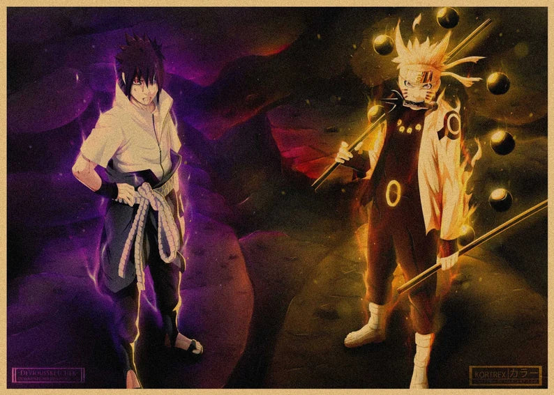 Naruto Retro Anime Kraft Paper Poster For Your Home Decor & Nostalgic Collector Lovers Gift