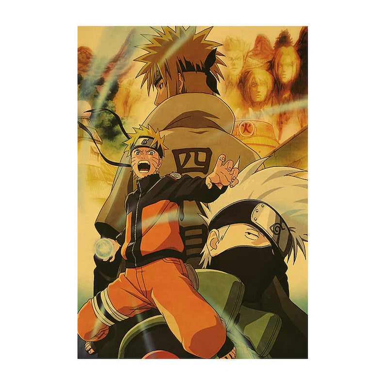 Naruto Retro Anime Kraft Paper Poster For Your Home Decor & Nostalgic Collector Lovers Gift