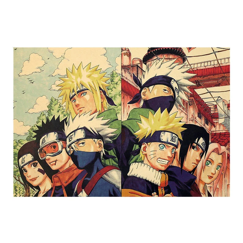 Naruto Retro Anime Kraft Paper Poster For Your Home Decor & Nostalgic Collector Lovers Gift