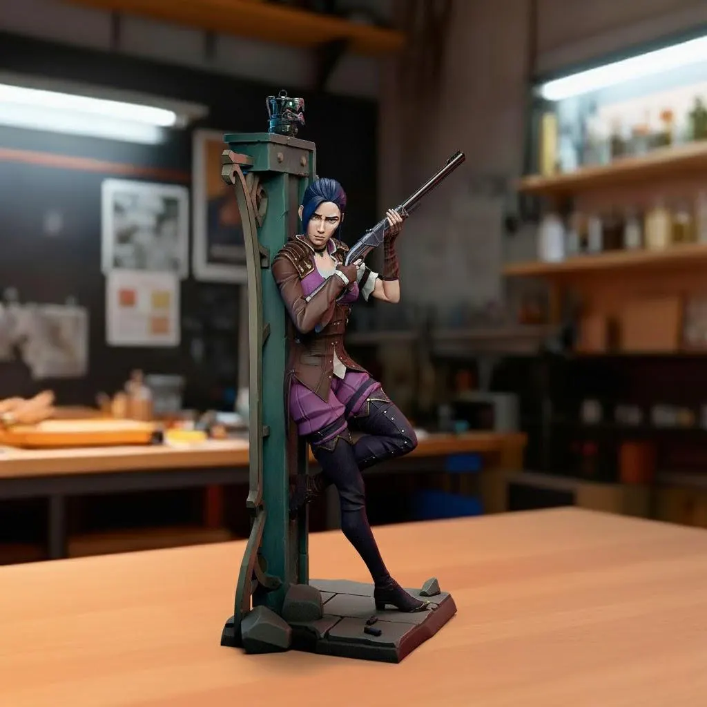 Caitlyn Figurine – Arcane Sheriff of Piltover Statue|- League of Legends Character Sculpture