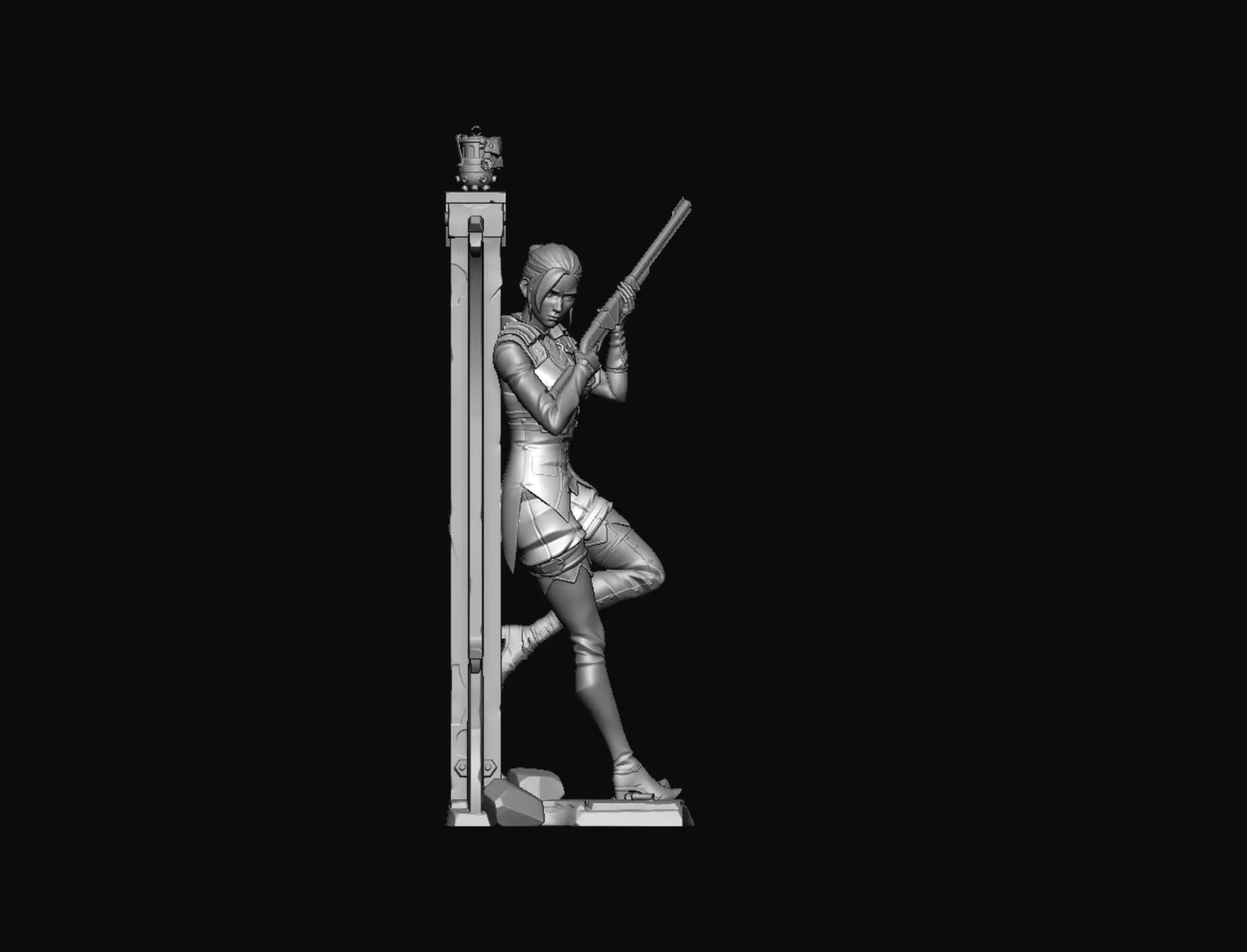 Caitlyn Figurine – Arcane Sheriff of Piltover Statue|- League of Legends Character Sculpture