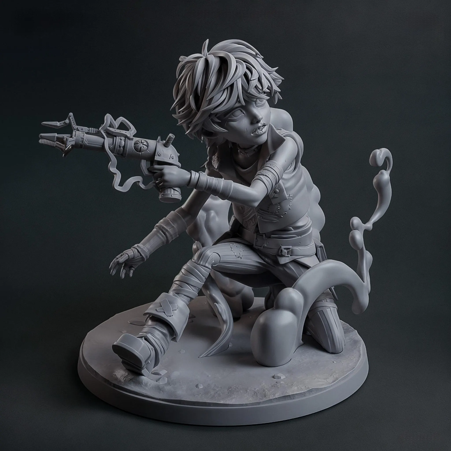 Isha – Handcrafted 3D Printed Figurine | Sci-Fantasy Collectible for Gamers & Collectors