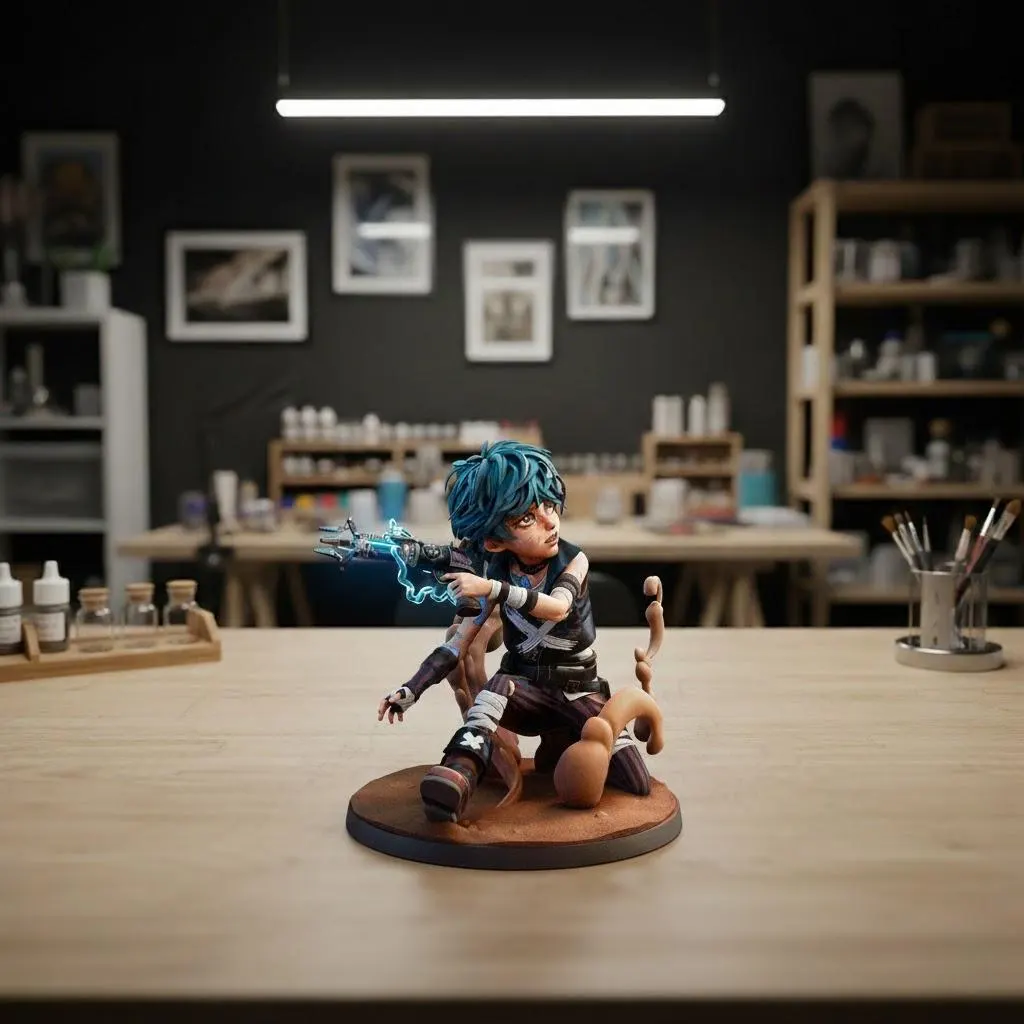Isha – Handcrafted 3D Printed Figurine | Sci-Fantasy Collectible for Gamers & Collectors