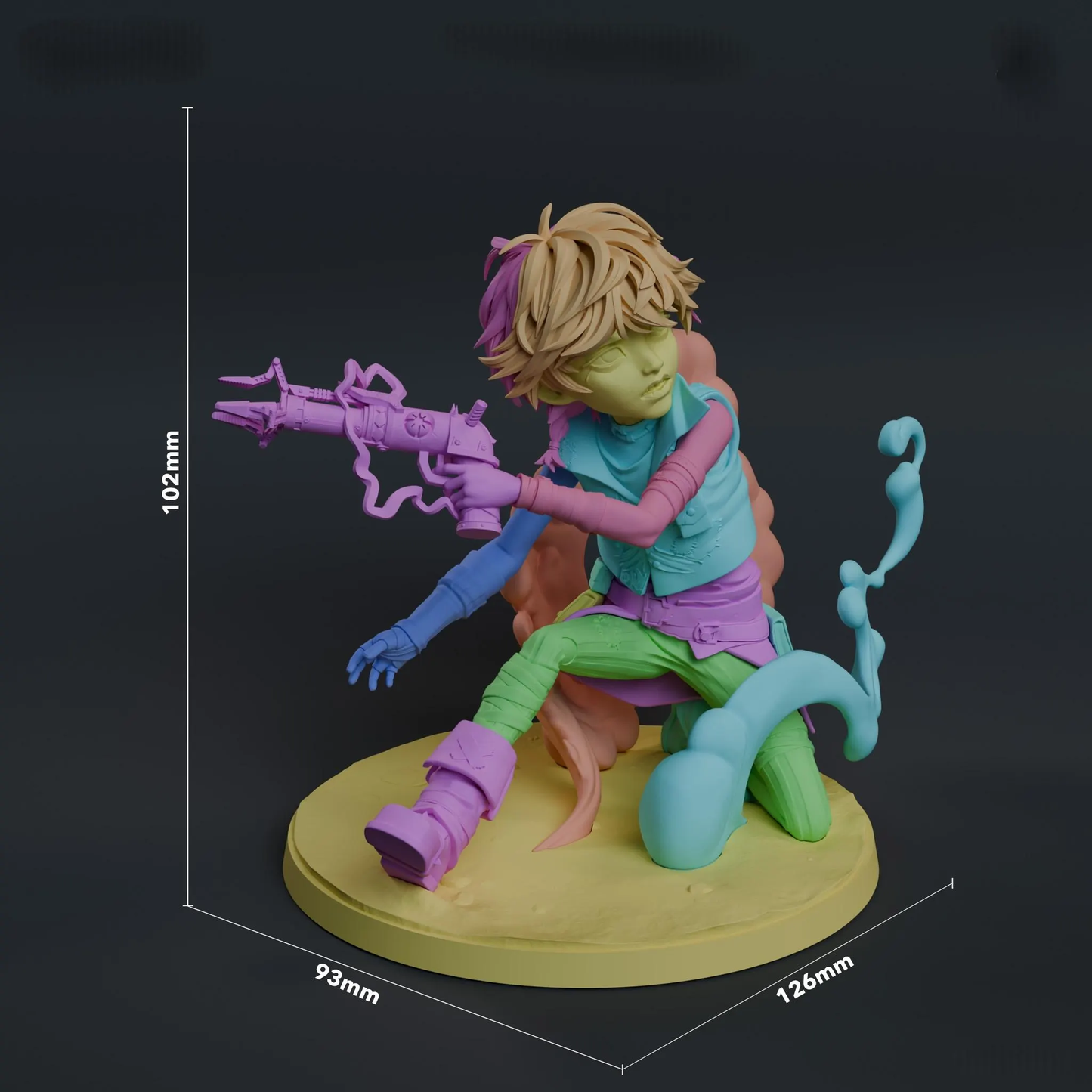 Isha – Handcrafted 3D Printed Figurine | Sci-Fantasy Collectible for Gamers & Collectors