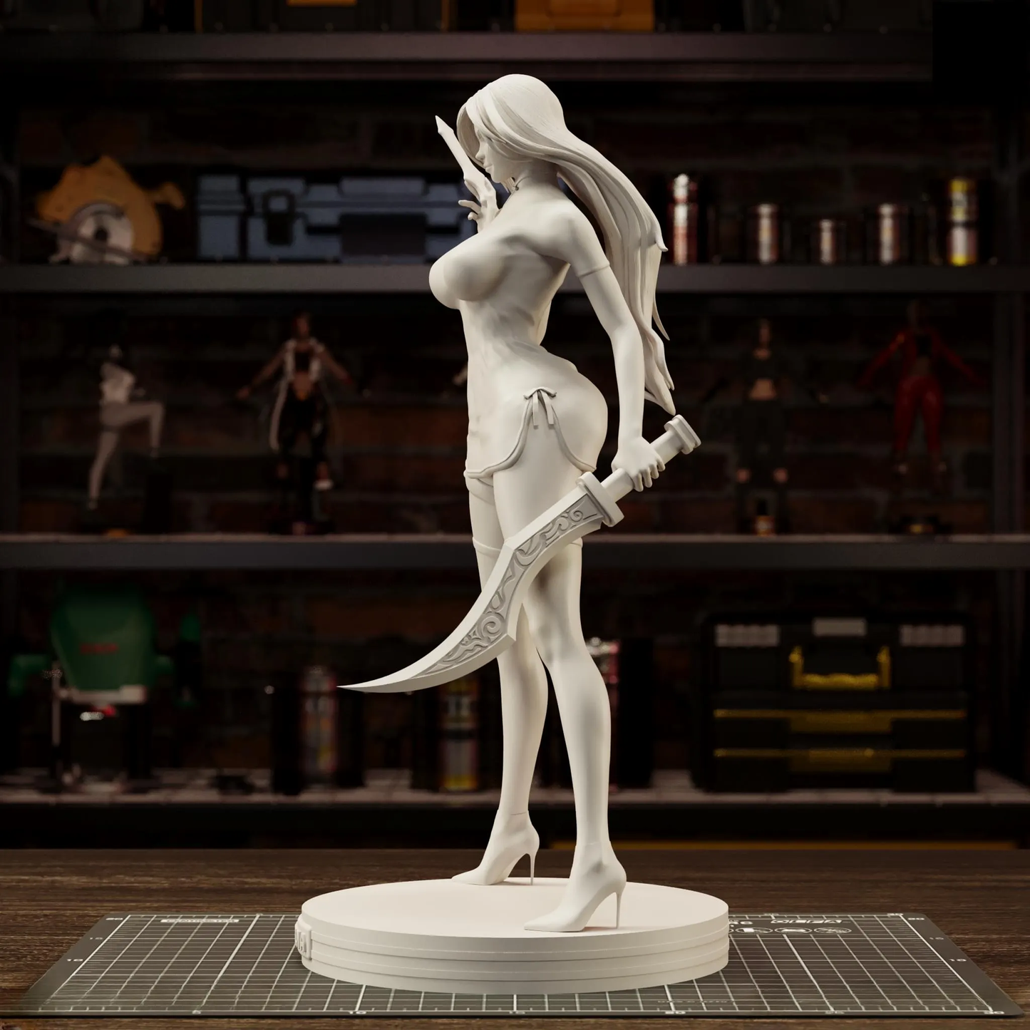 Katarina Figurine – Handcrafted 3D Printed Statue | League of Legends Character Sculpture