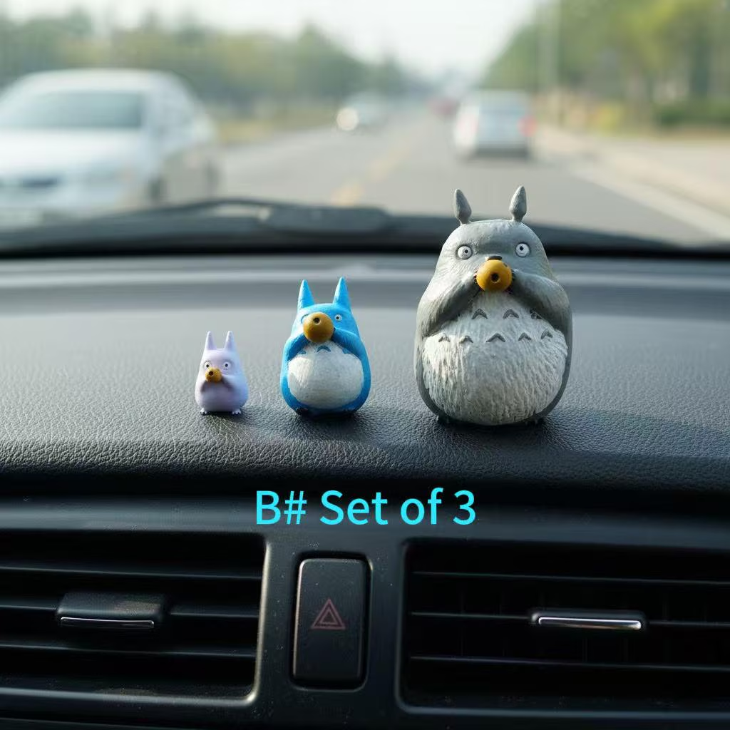 Cute Anime Car Dashboard Decor – Totoro Mini Ornaments