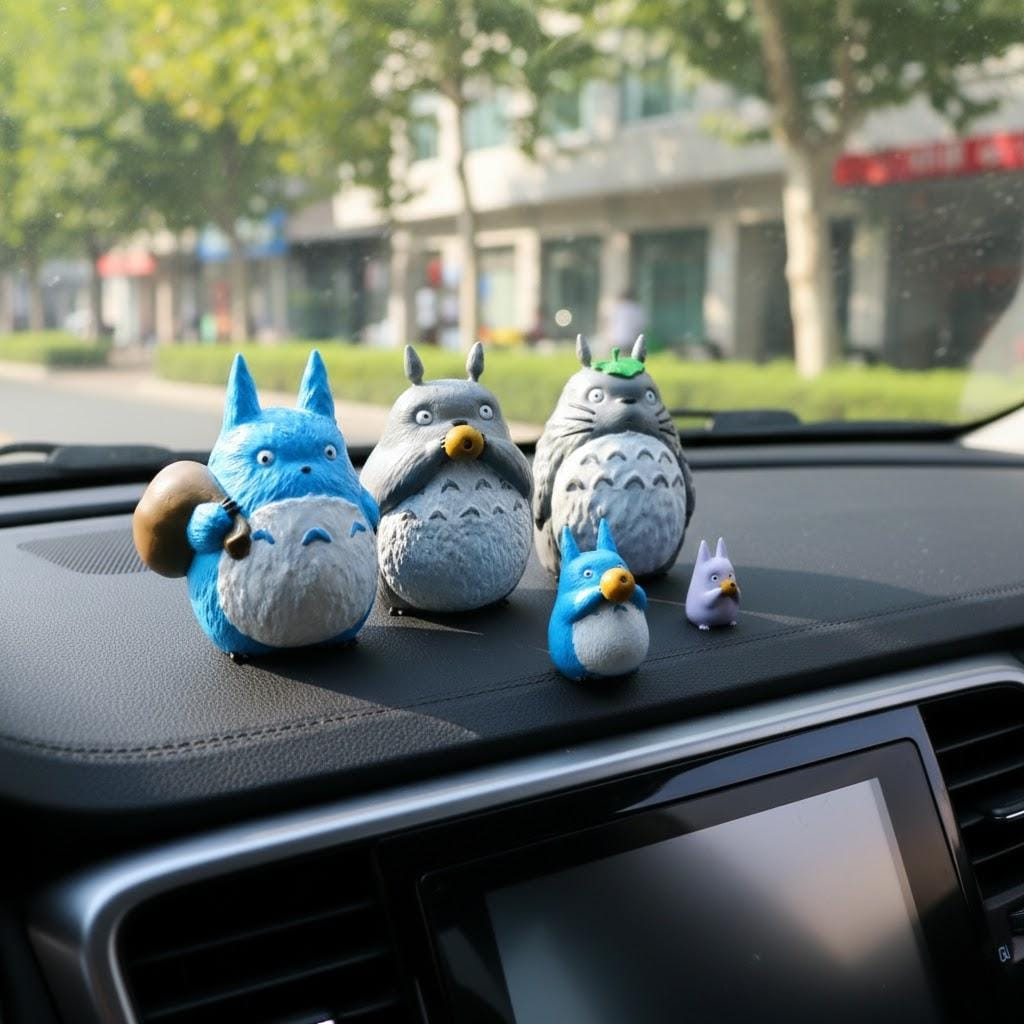 Cute Anime Car Dashboard Decor – Totoro Mini Ornaments