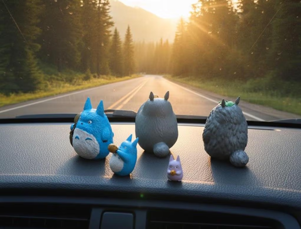 Cute Anime Car Dashboard Decor – Totoro Mini Ornaments