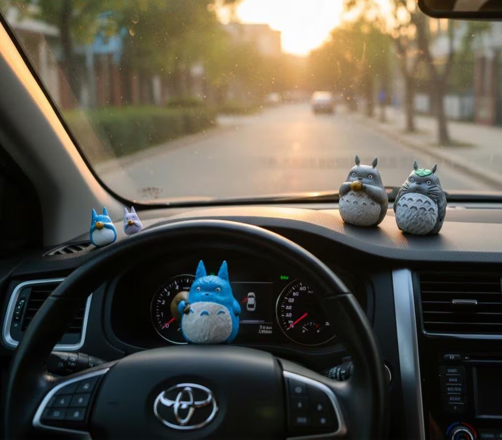 Cute Anime Car Dashboard Decor – Totoro Mini Ornaments