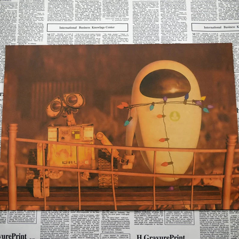 WALL-E Retro Kraft Paper Poster For Your Home Decor & Nostalgic Collector Lovers Gift