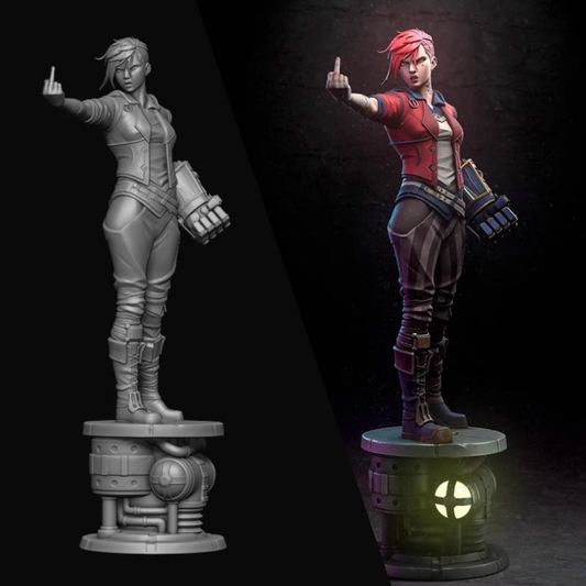 Vi – Handcrafted 3D Printed Figurine | Sci-Fantasy Collectible for Gamers & Collectors