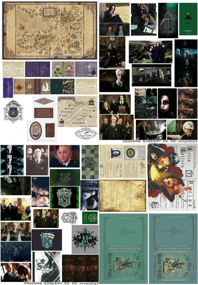 Wizard School Junk Journal Scrapbook Paper For DIY Crafts, Retro Junk Journal Background Paper Pack Supplies