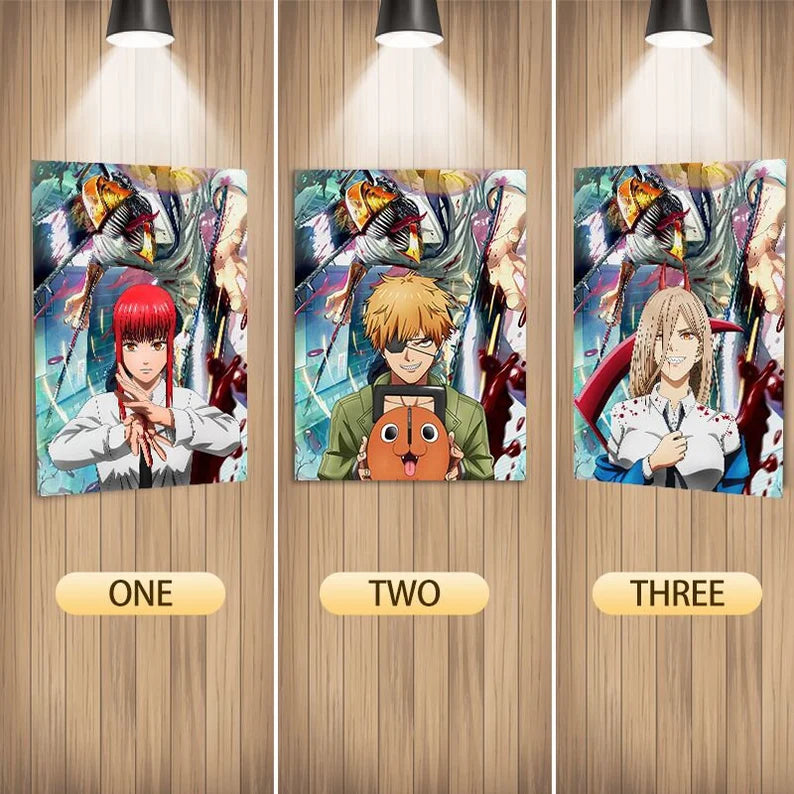 3D Lenticular Anime Poster Moving Wall Art, Animated Flip Effect Print, Unique Gift for Anime Lovers