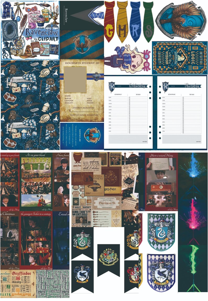 Wizard School Junk Journal Scrapbook Paper For DIY Crafts, Retro Junk Journal Background Paper Pack Supplies