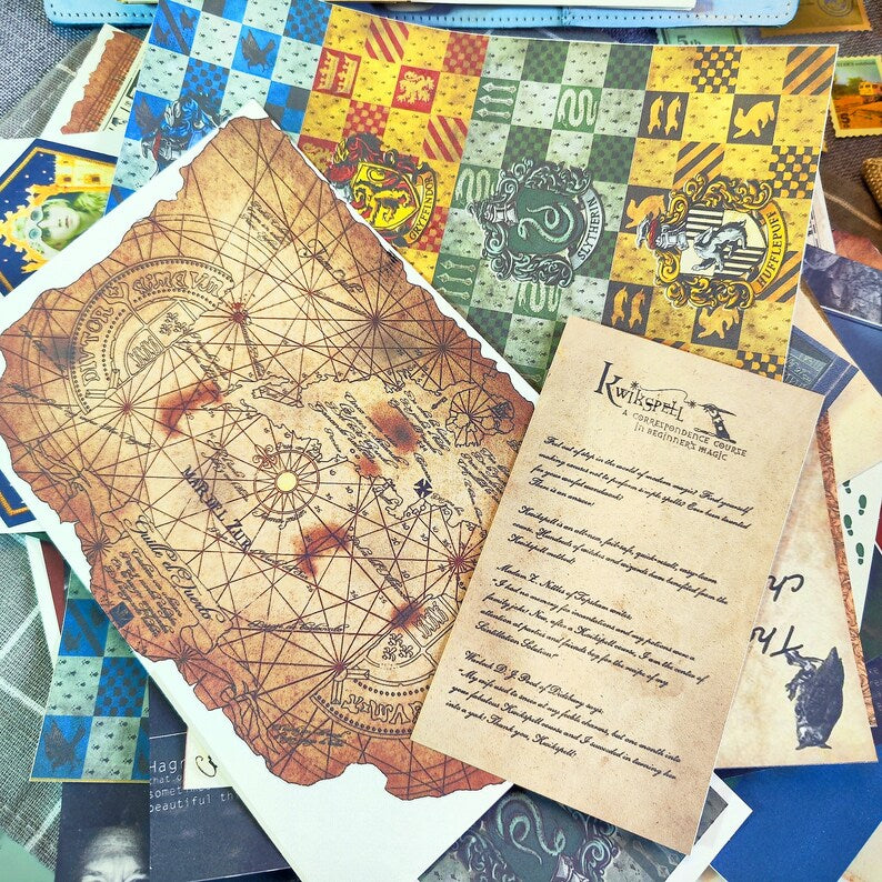 Wizard School Junk Journal Scrapbook Paper For DIY Crafts, Retro Junk Journal Background Paper Pack Supplies