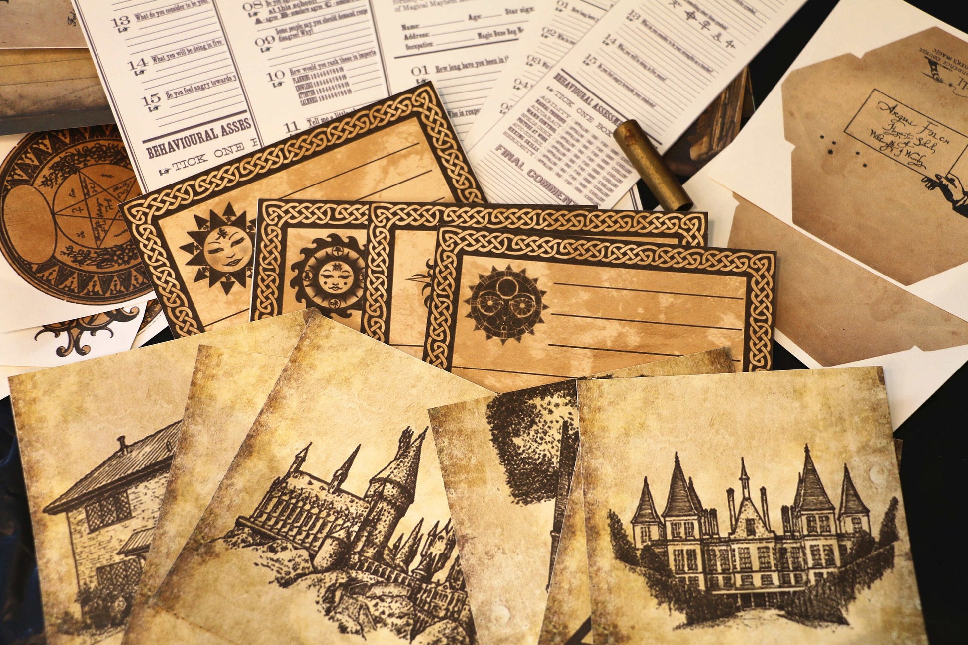 Wizard School Junk Journal Scrapbook Paper For DIY Crafts, Retro Junk Journal Background Paper Pack Supplies