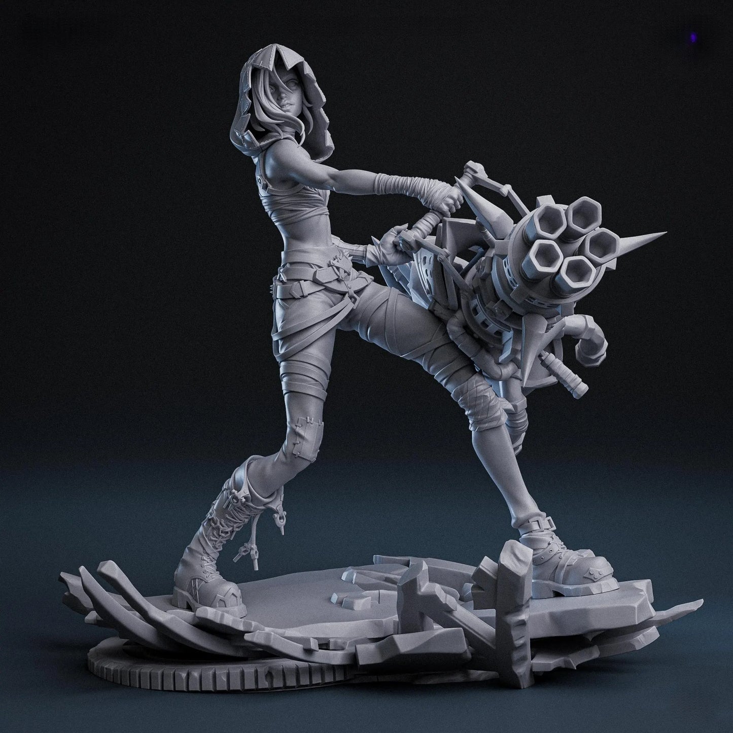 Arcane Jinx Figurine – Handcrafted 3D Printed Statue | League of Legends Character Sculpture