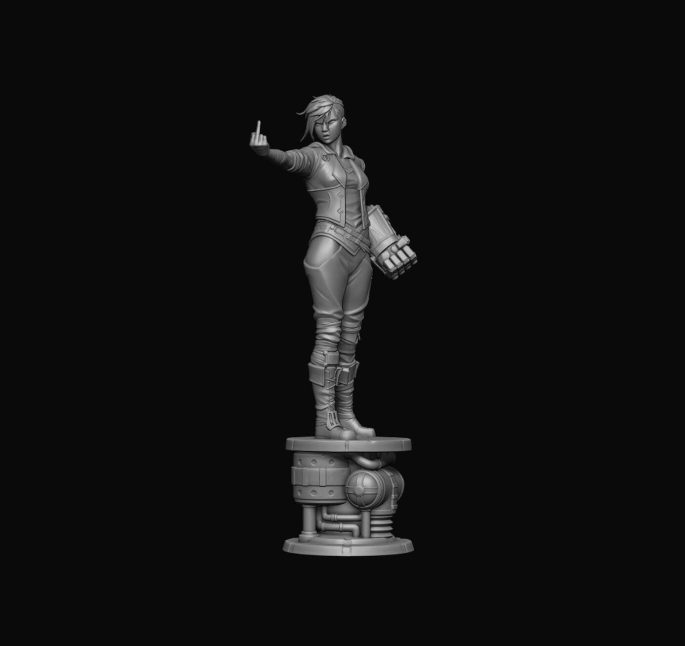 Vi – Handcrafted 3D Printed Figurine | Sci-Fantasy Collectible for Gamers & Collectors