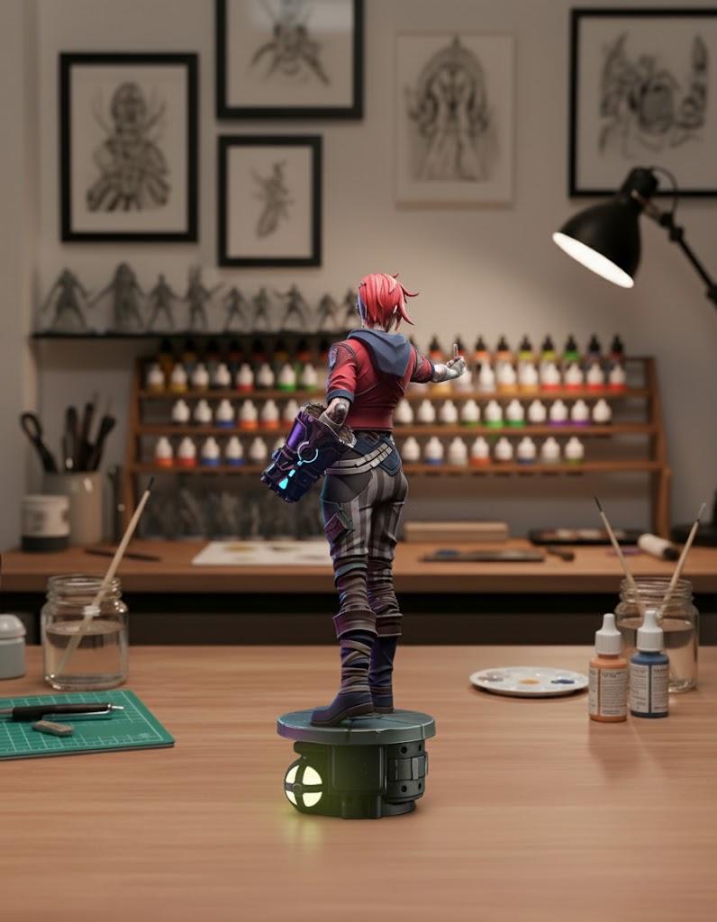 Vi – Handcrafted 3D Printed Figurine | Sci-Fantasy Collectible for Gamers & Collectors