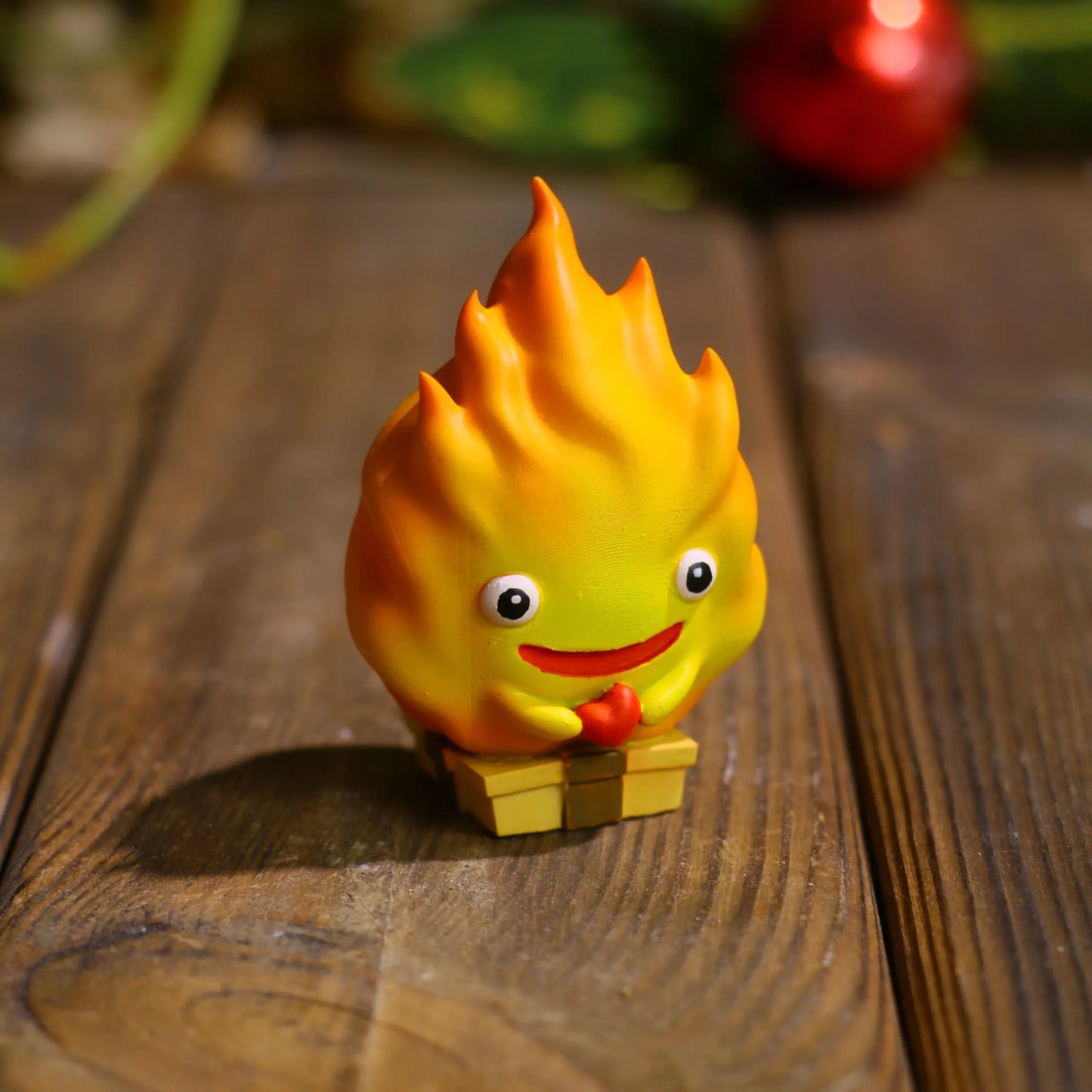 Handcrafted Fire Demon Figurine – 3D Printed Sculpture for Car Dashboard or Home Decor