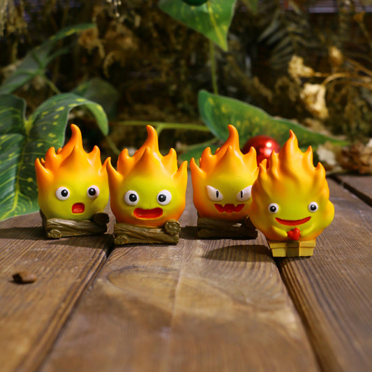 Handcrafted Fire Demon Figurine – 3D Printed Sculpture for Car Dashboard or Home Decor