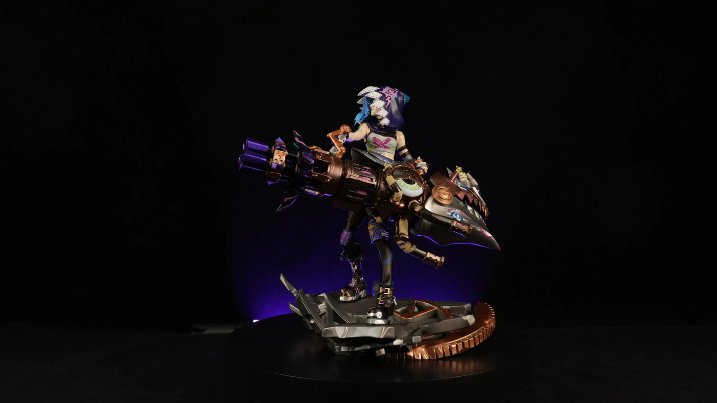 Arcane Jinx Figurine – Handcrafted 3D Printed Statue | League of Legends Character Sculpture