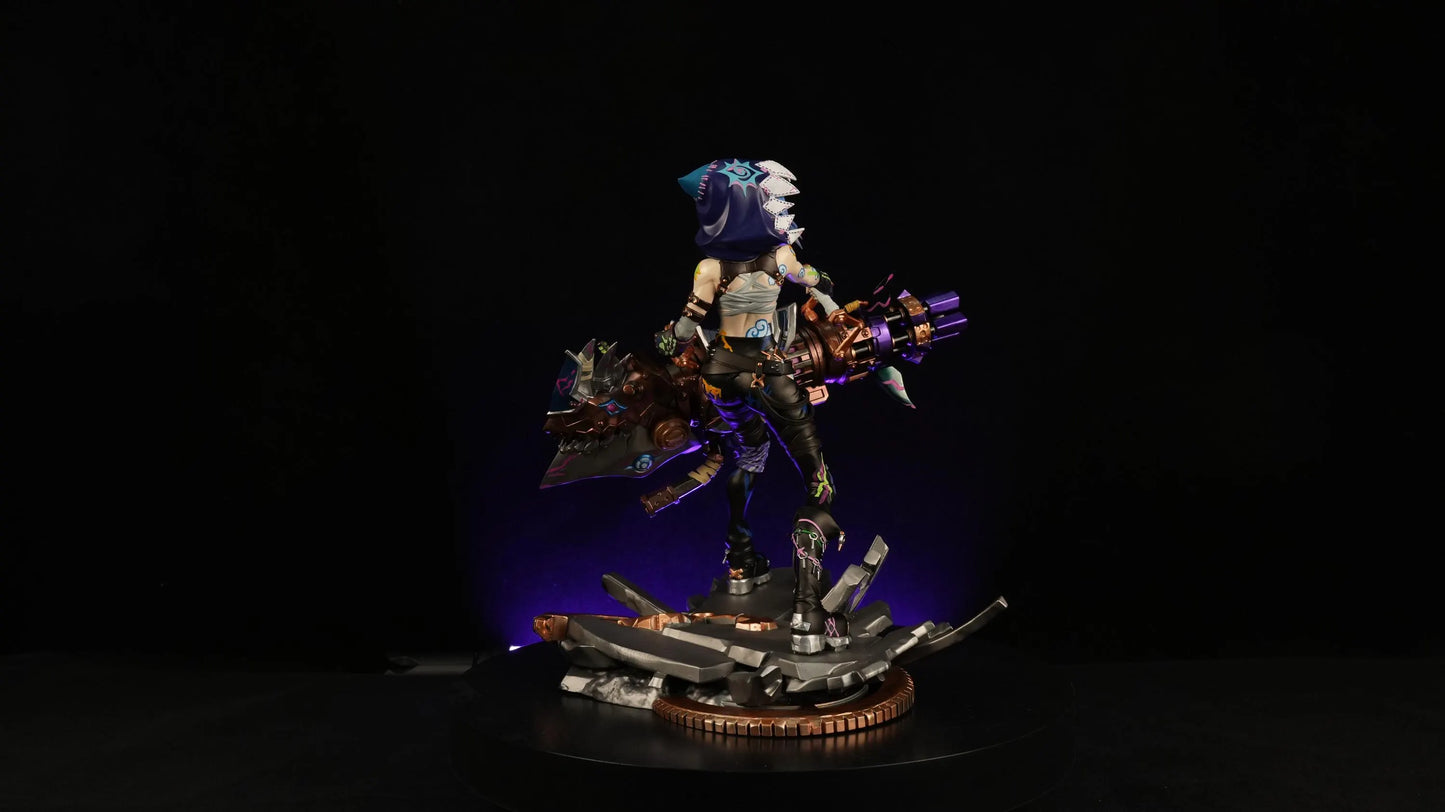 Arcane Jinx Figurine – Handcrafted 3D Printed Statue | League of Legends Character Sculpture