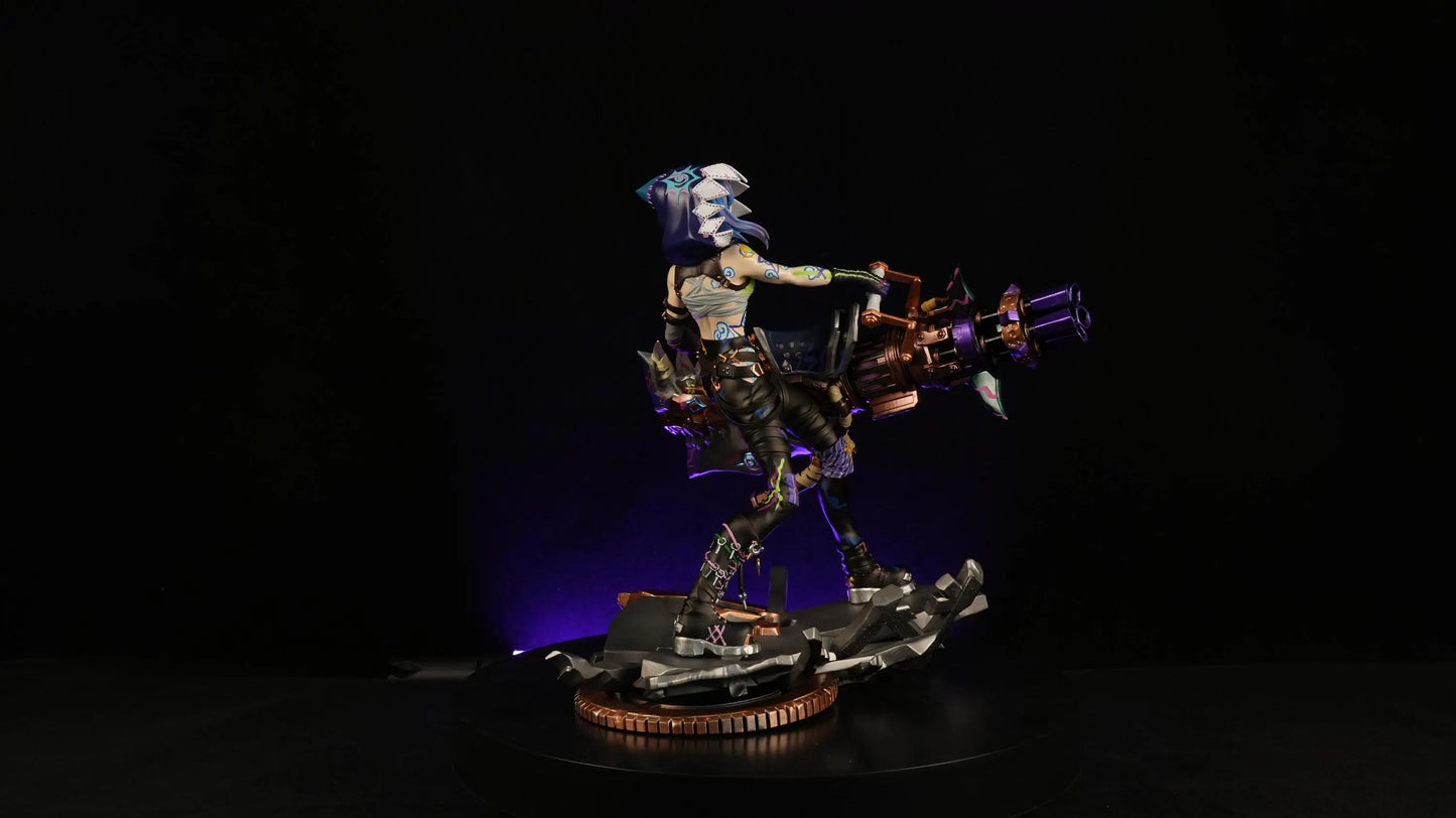 Arcane Jinx Figurine – Handcrafted 3D Printed Statue | League of Legends Character Sculpture