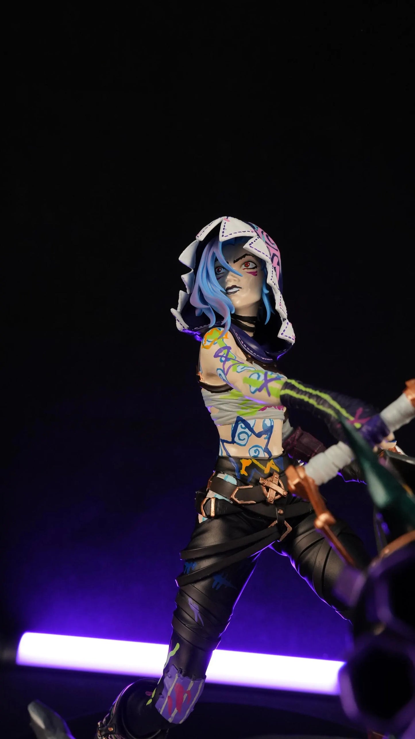 Arcane Jinx Figurine – Handcrafted 3D Printed Statue | League of Legends Character Sculpture