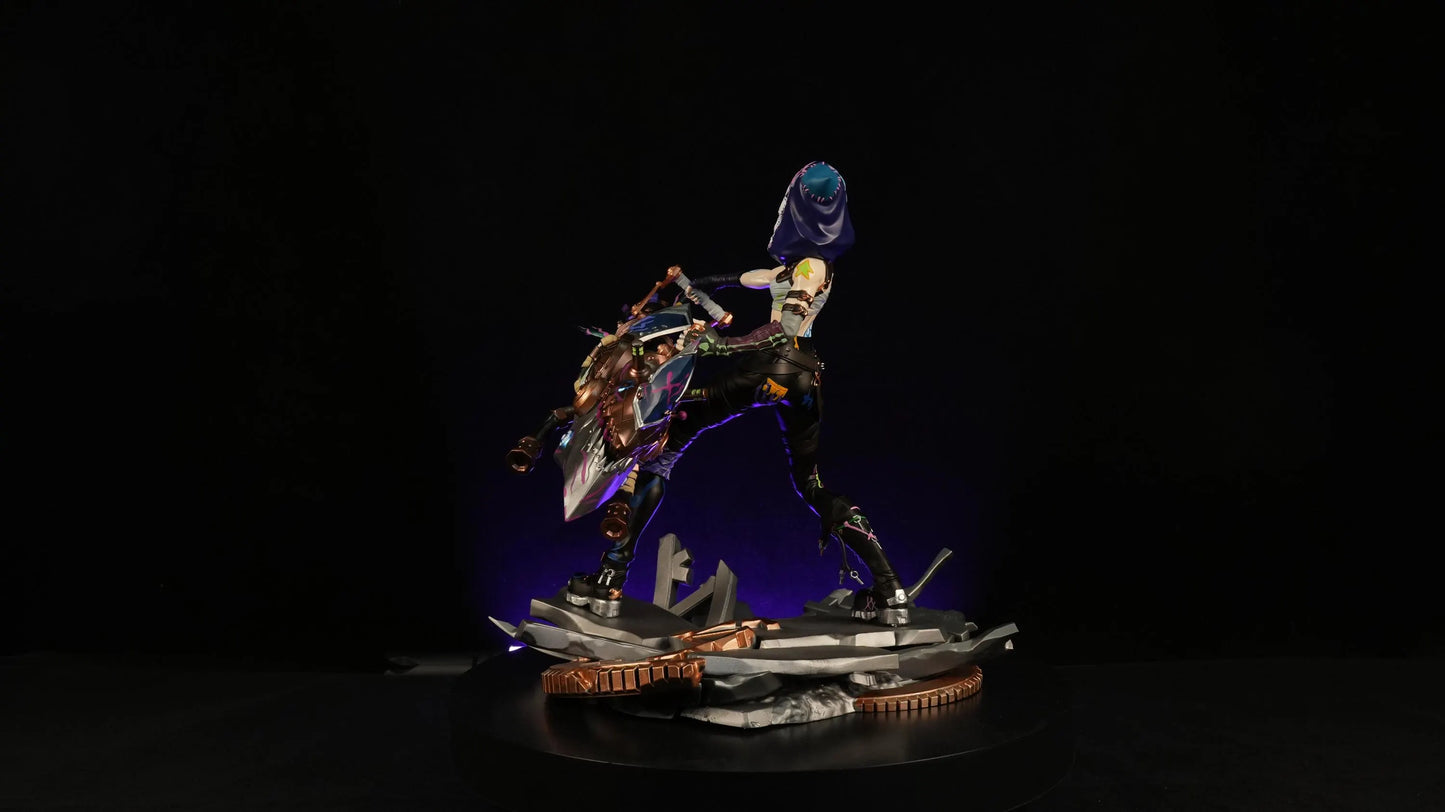 Arcane Jinx Figurine – Handcrafted 3D Printed Statue | League of Legends Character Sculpture