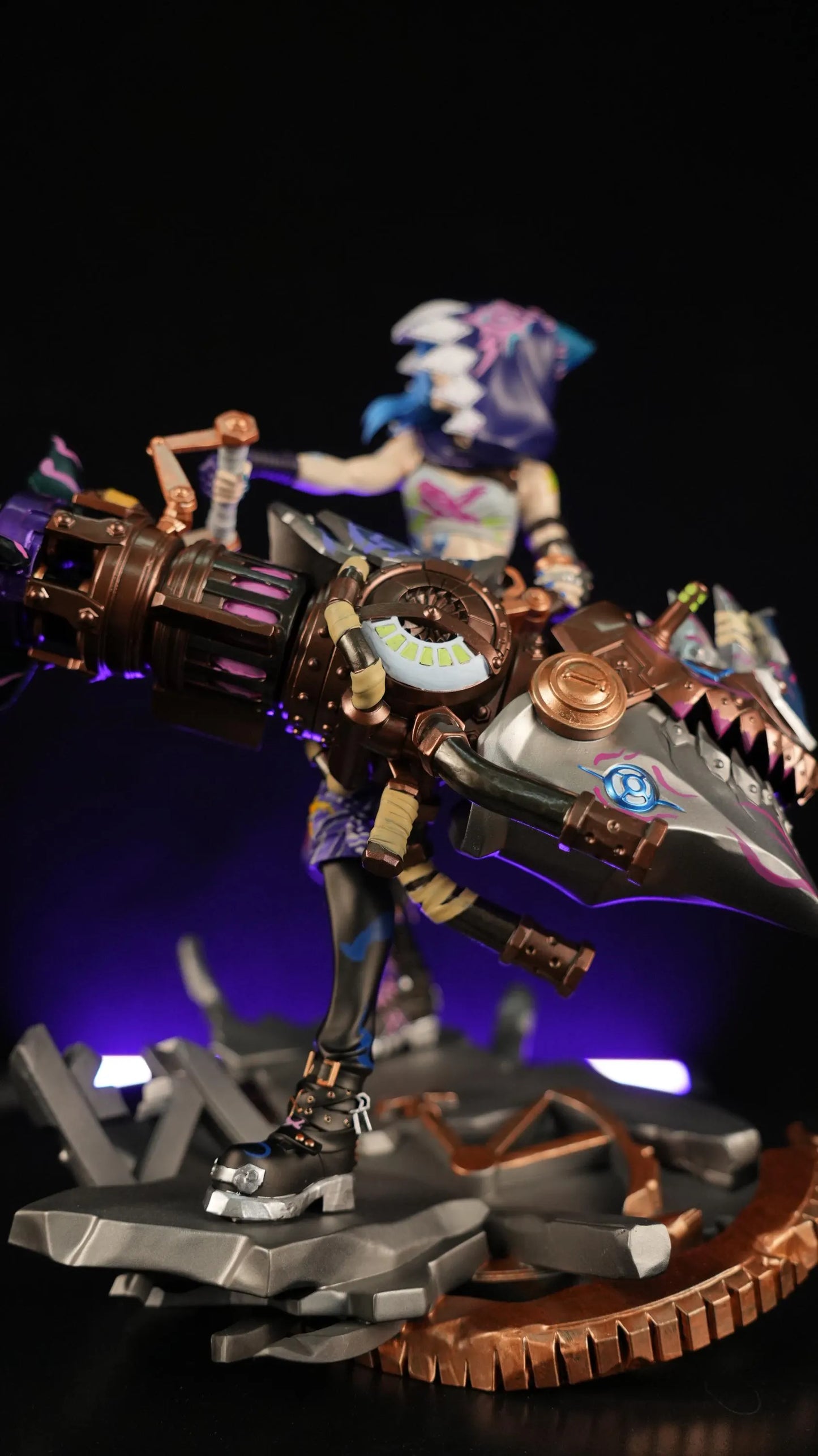 Arcane Jinx Figurine – Handcrafted 3D Printed Statue | League of Legends Character Sculpture