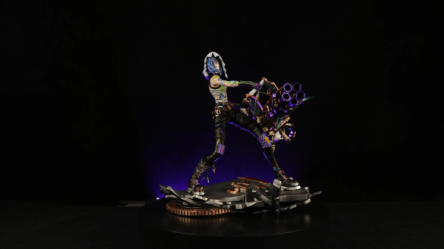 Arcane Jinx Figurine – Handcrafted 3D Printed Statue | League of Legends Character Sculpture
