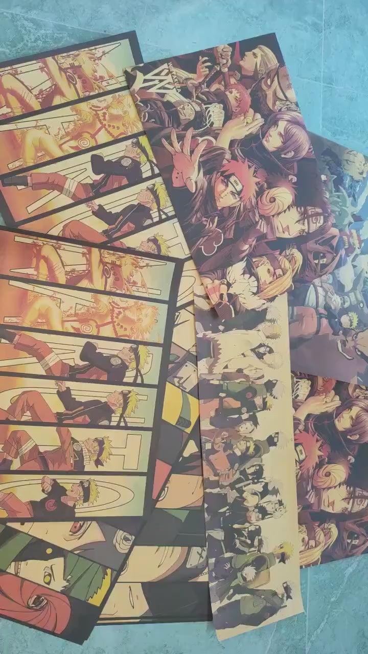 Retro Anime Kraft Paper Poster For Your Home Decor & Nostalgic Collector Lovers Gift