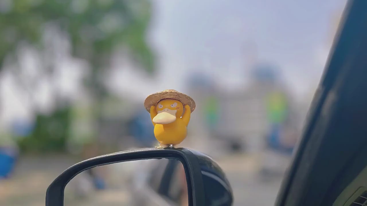 Cute Duck Anime Figurine Car Dashboard Decor, Standing Car Pendant Ornament, Car Interior Decoration