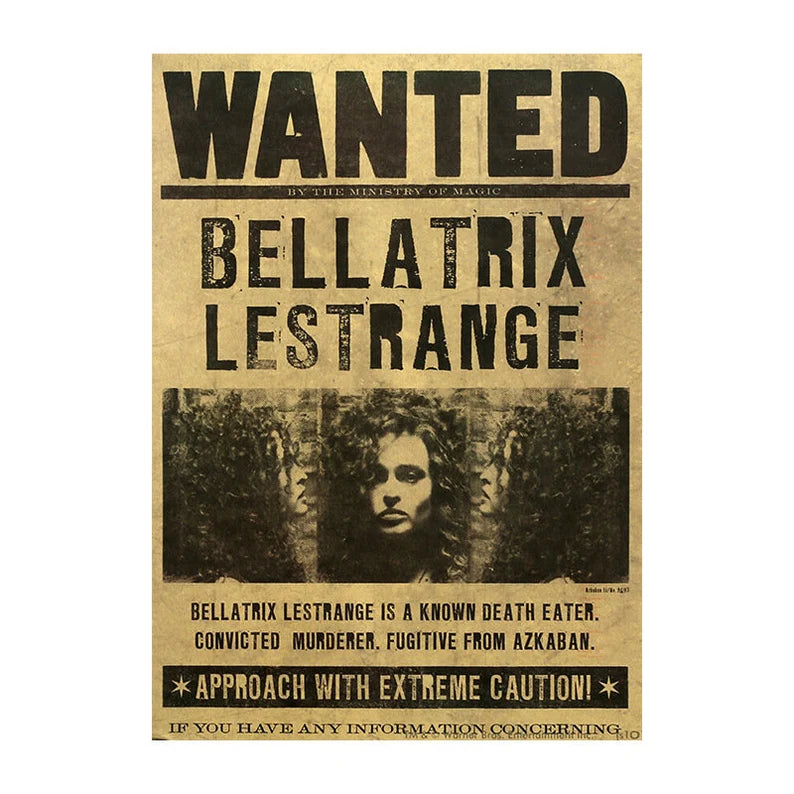 Wizard School Wanted Kraft Paper Poster For Your Home Decor & Nostalgic Collector Lovers Gift