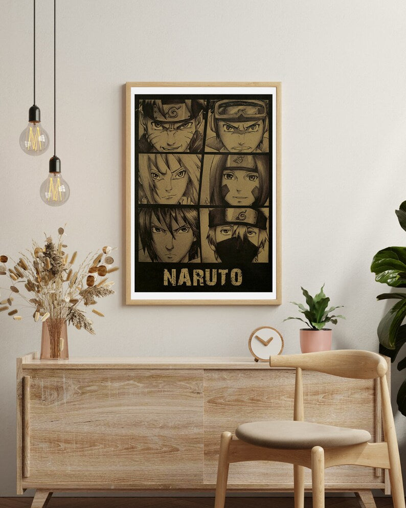 Naruto Retro Anime Kraft Paper Poster For Your Home Decor & Nostalgic Collector Lovers Gift