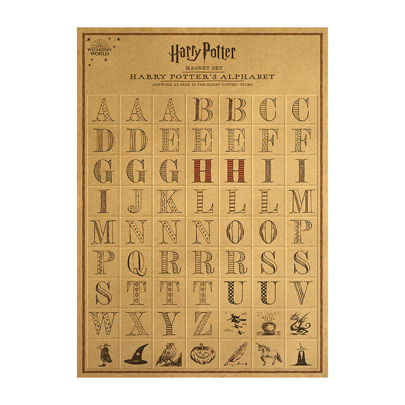 Harry Potter Wizard School Kraft Paper Poster For Your Home Decor & Nostalgic Collector Lovers Gift