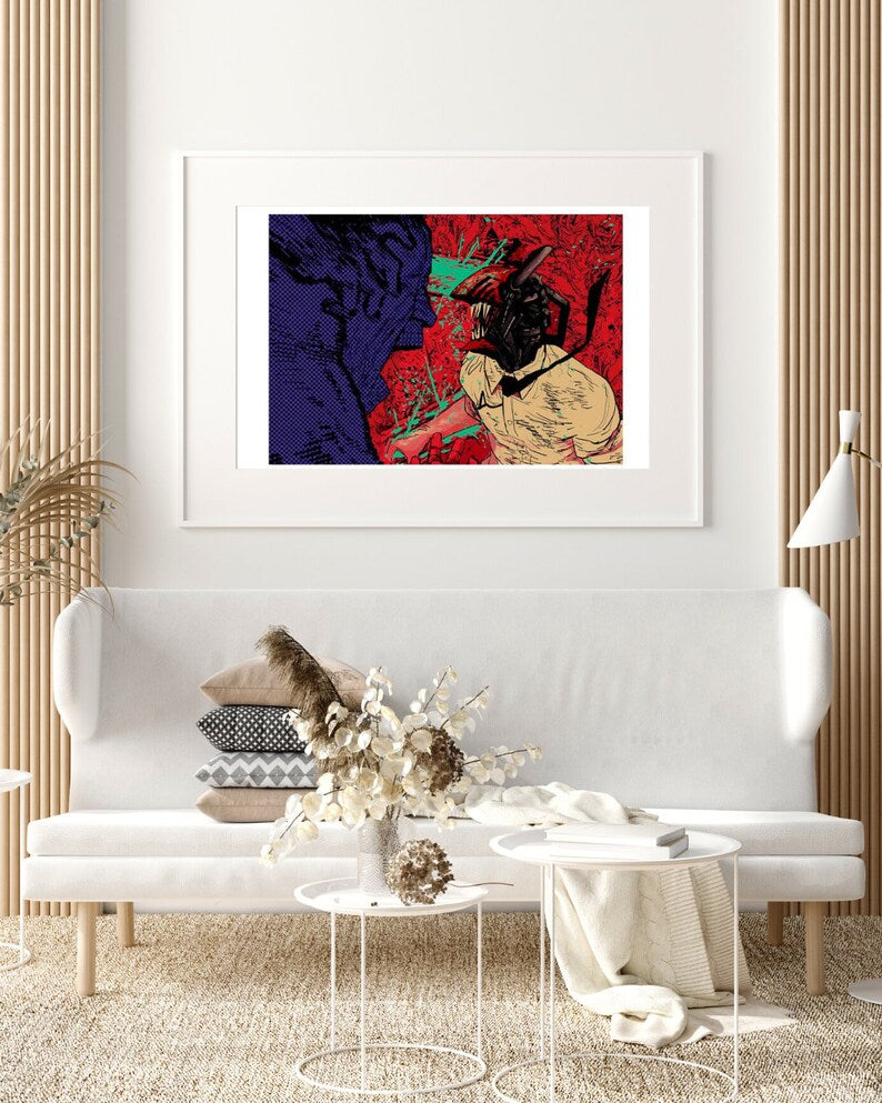 Chainsaw Man Retro Anime Kraft Paper Poster For Your Home Decor & Nostalgic Collector Lovers Gift