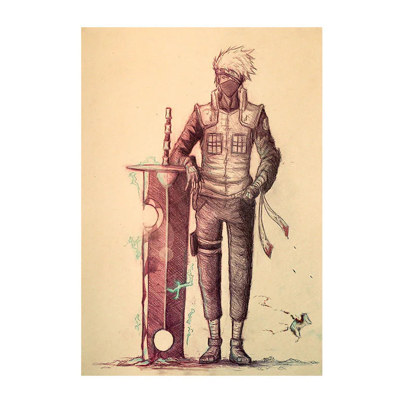 Naruto Retro Anime Kraft Paper Poster For Your Home Decor & Nostalgic Collector Lovers Gift