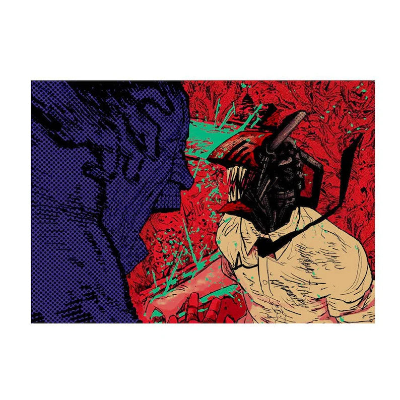Chainsaw Man Retro Anime Kraft Paper Poster For Your Home Decor & Nostalgic Collector Lovers Gift