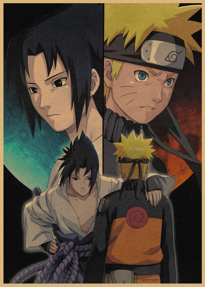 Naruto Retro Anime Kraft Paper Poster For Your Home Decor & Nostalgic Collector Lovers Gift