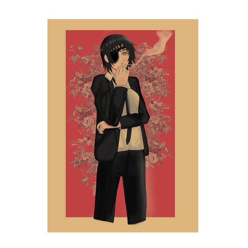 Chainsaw Man Retro Anime Kraft Paper Poster For Your Home Decor & Nostalgic Collector Lovers Gift