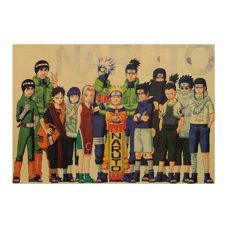 Naruto Retro Anime Kraft Paper Poster For Your Home Decor & Nostalgic Collector Lovers Gift