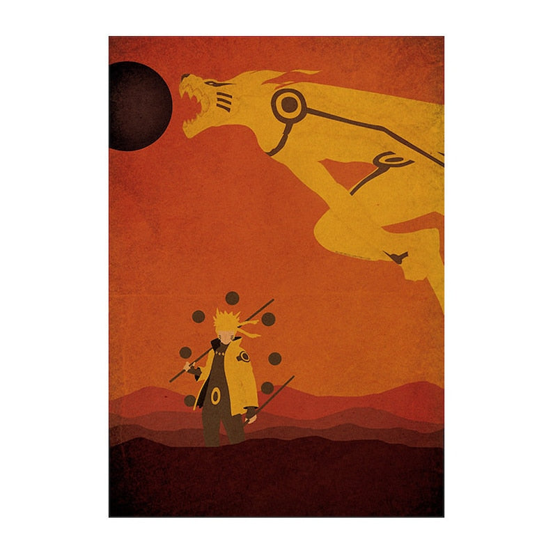 Naruto Retro Anime Kraft Paper Poster For Your Home Decor & Nostalgic Collector Lovers Gift