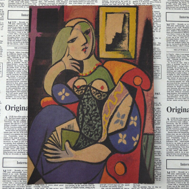 Retro Picasso Oil painting Kraft Paper Poster For Your Home Decor & Nostalgic Collector Lovers Gift