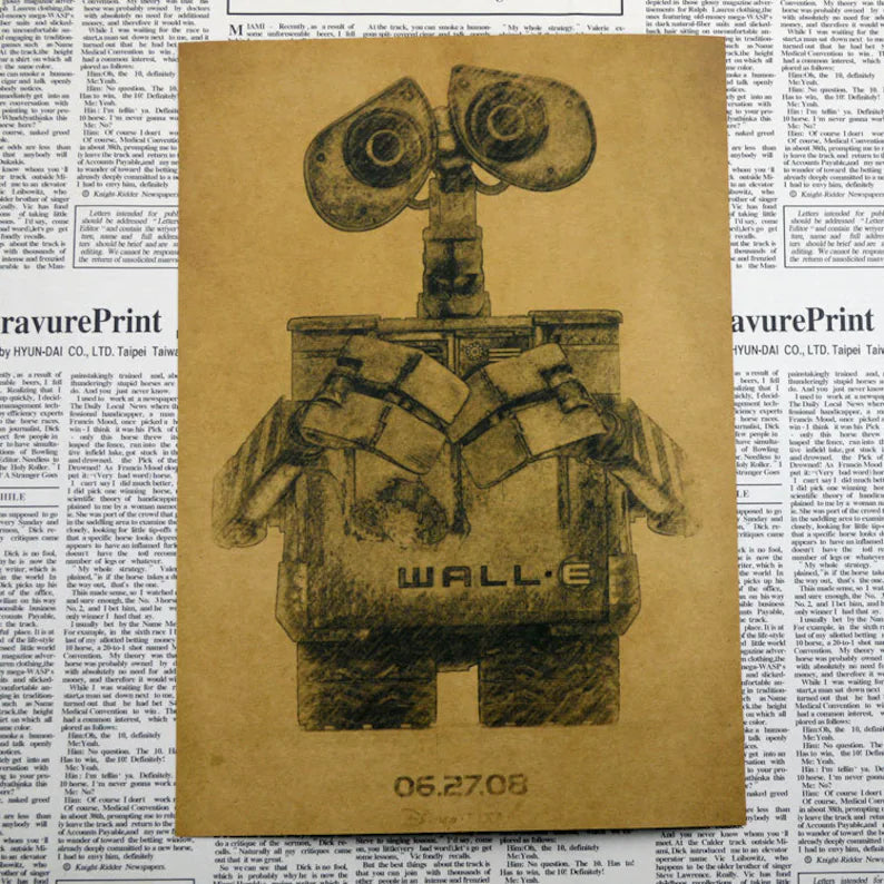 WALL-E Retro Kraft Paper Poster For Your Home Decor & Nostalgic Collector Lovers Gift