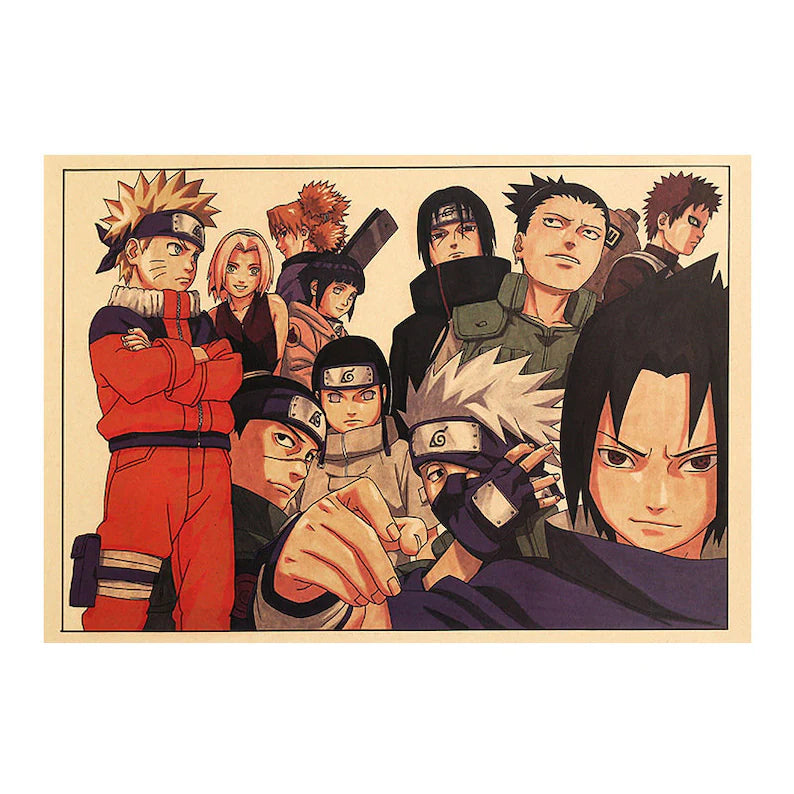Naruto Retro Anime Kraft Paper Poster For Your Home Decor & Nostalgic Collector Lovers Gift