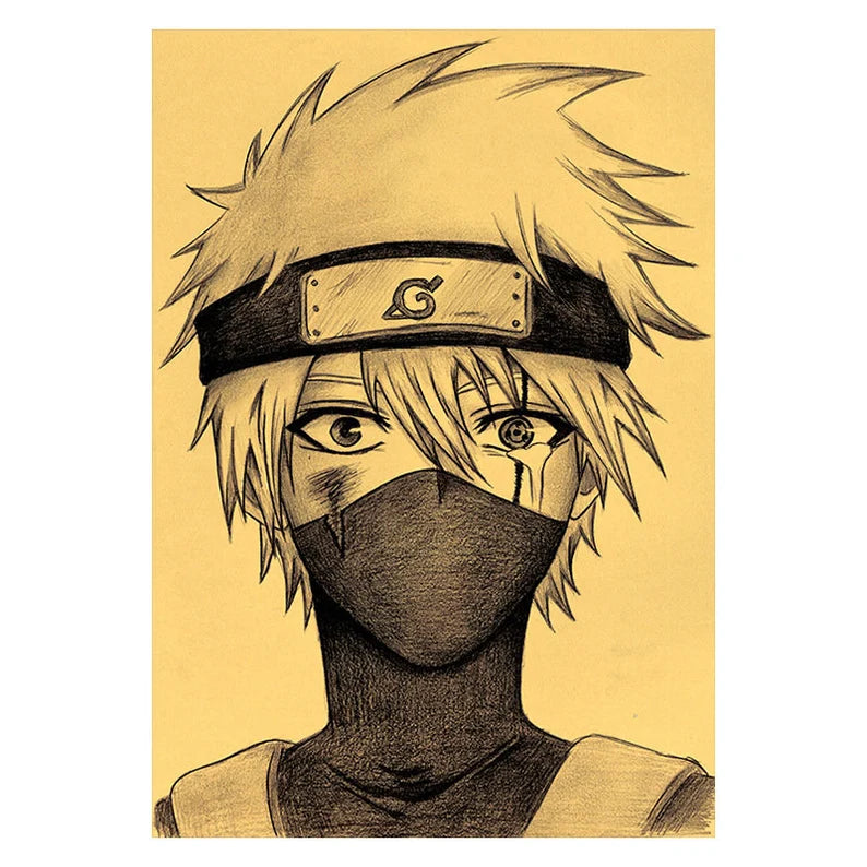 Naruto Retro Anime Kraft Paper Poster For Your Home Decor & Nostalgic Collector Lovers Gift